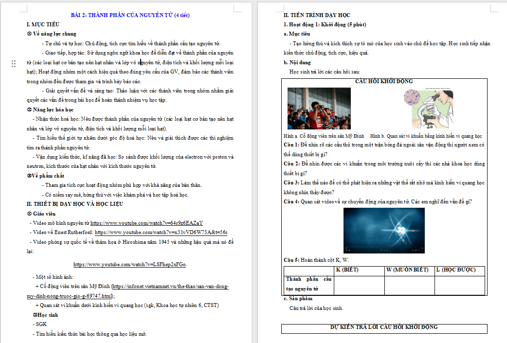 PowerPoint Hóa học 10 Bài 2: Thành phần của nguyên tử
