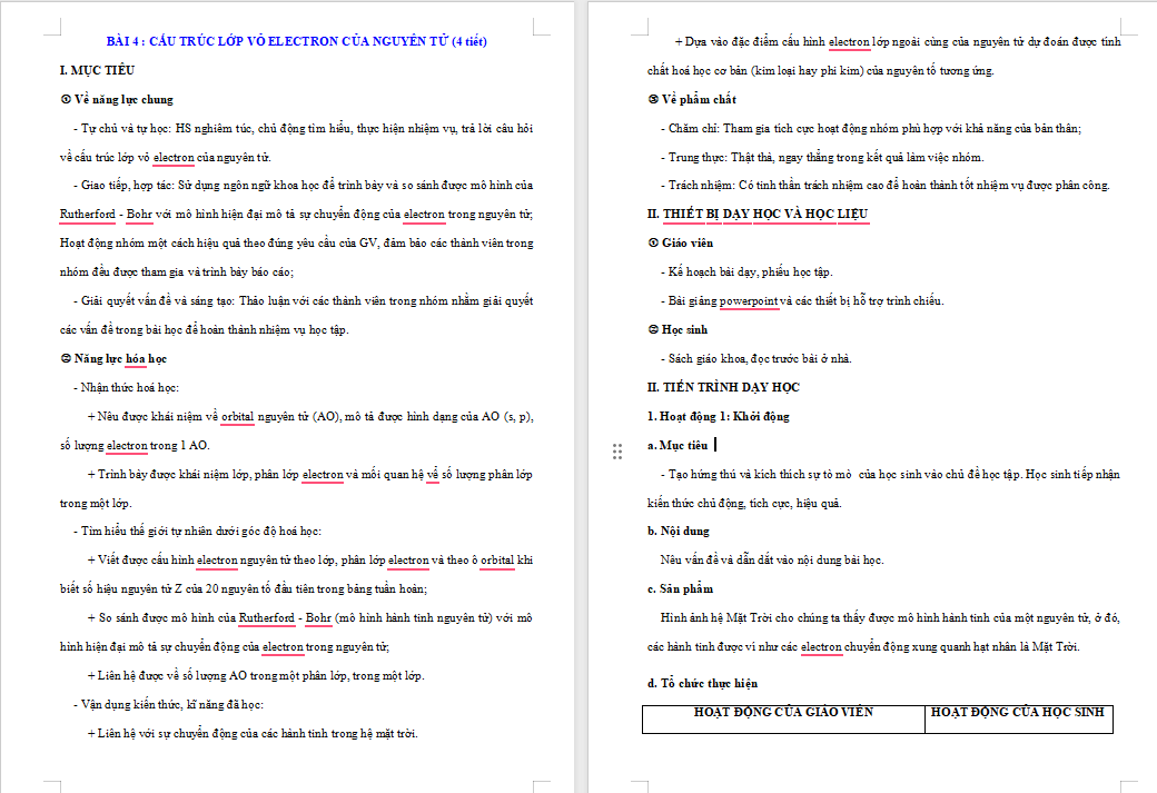 PowerPoint Hóa học 10 Bài 4: Cấu trúc lớp vỏ electron của nguyên tử