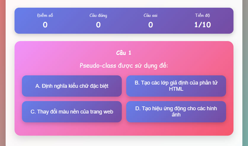  Các mức ưu tiên của bộ chọn