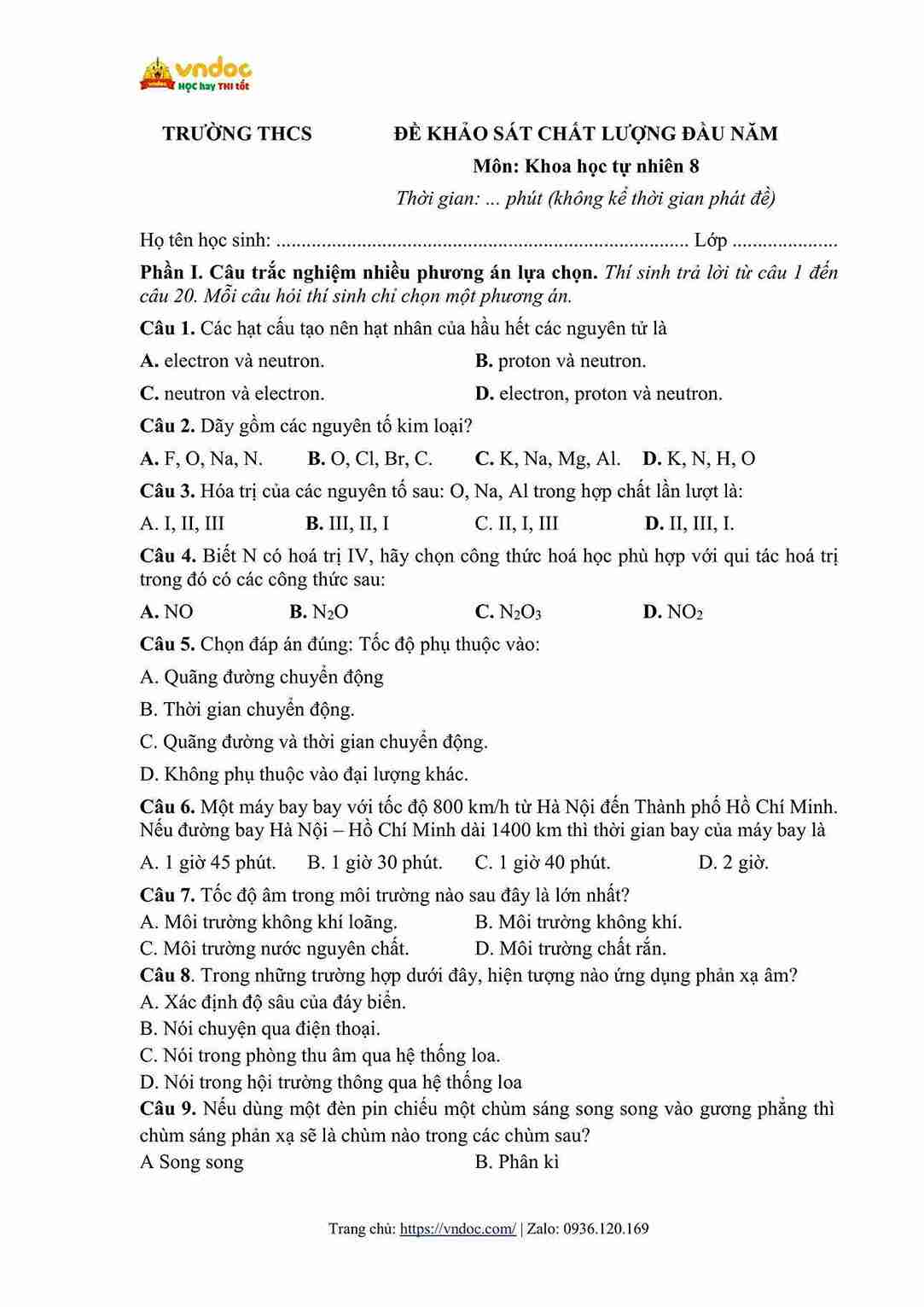 de khao sat chat luong dau nam khoa hoc tu nhien 8 hinh anh 0 1*57329