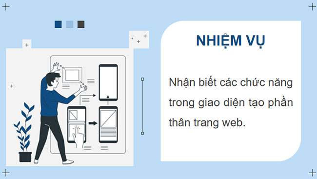 Xây dựng phần thân và chân trang web