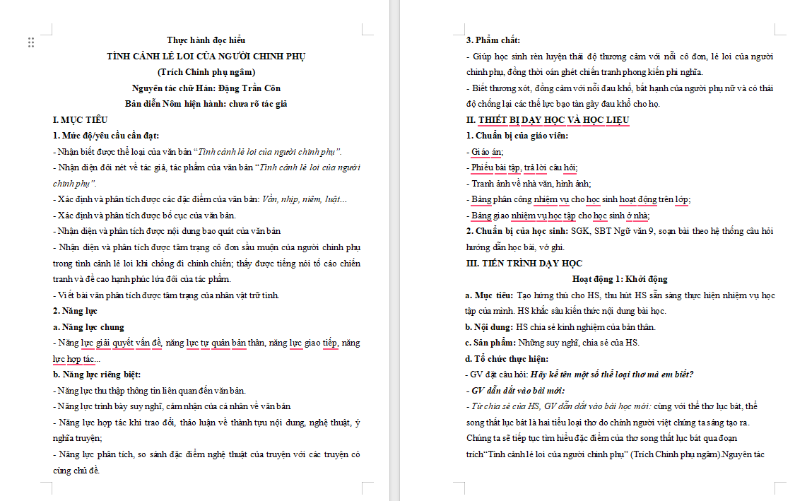 Tình cảnh lẻ loi của người chinh phụ