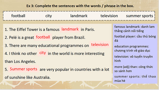 PowerPoint Tiếng Anh 6 Review 3: Language