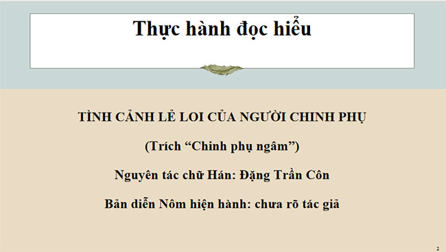 Tình cảnh lẻ loi của người chinh phụ