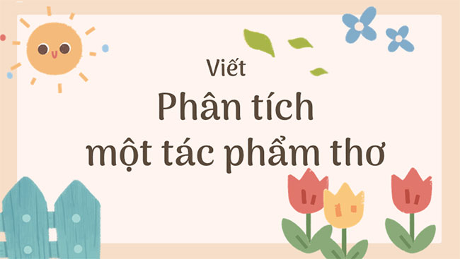 Phân tích một tác phẩm thơ