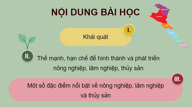 Phát triển nông nghiệp lâm nghiệp và thuỷ sản ở Bắc Trung Bộ
