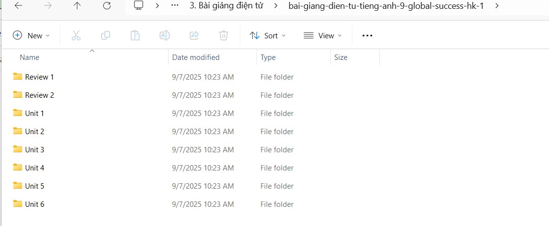 Bài giảng điện tử tiếng Anh 9 Global Success - HK1