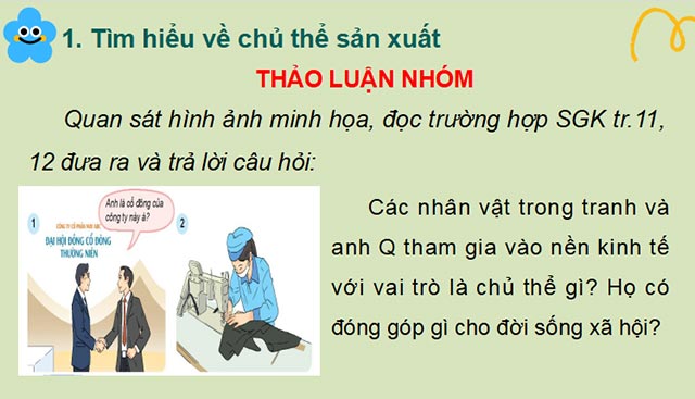 Các chủ thể của nền kinh tế