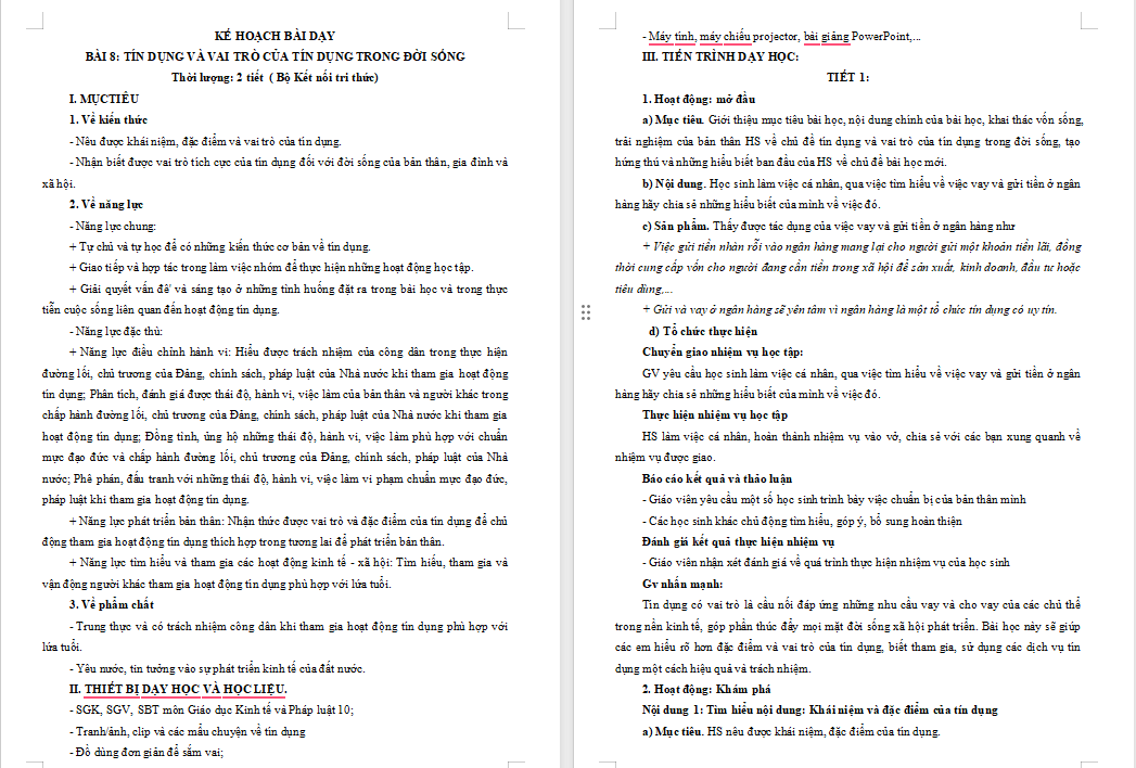  Tín dụng và vai trò của tín dụng trong đời sống