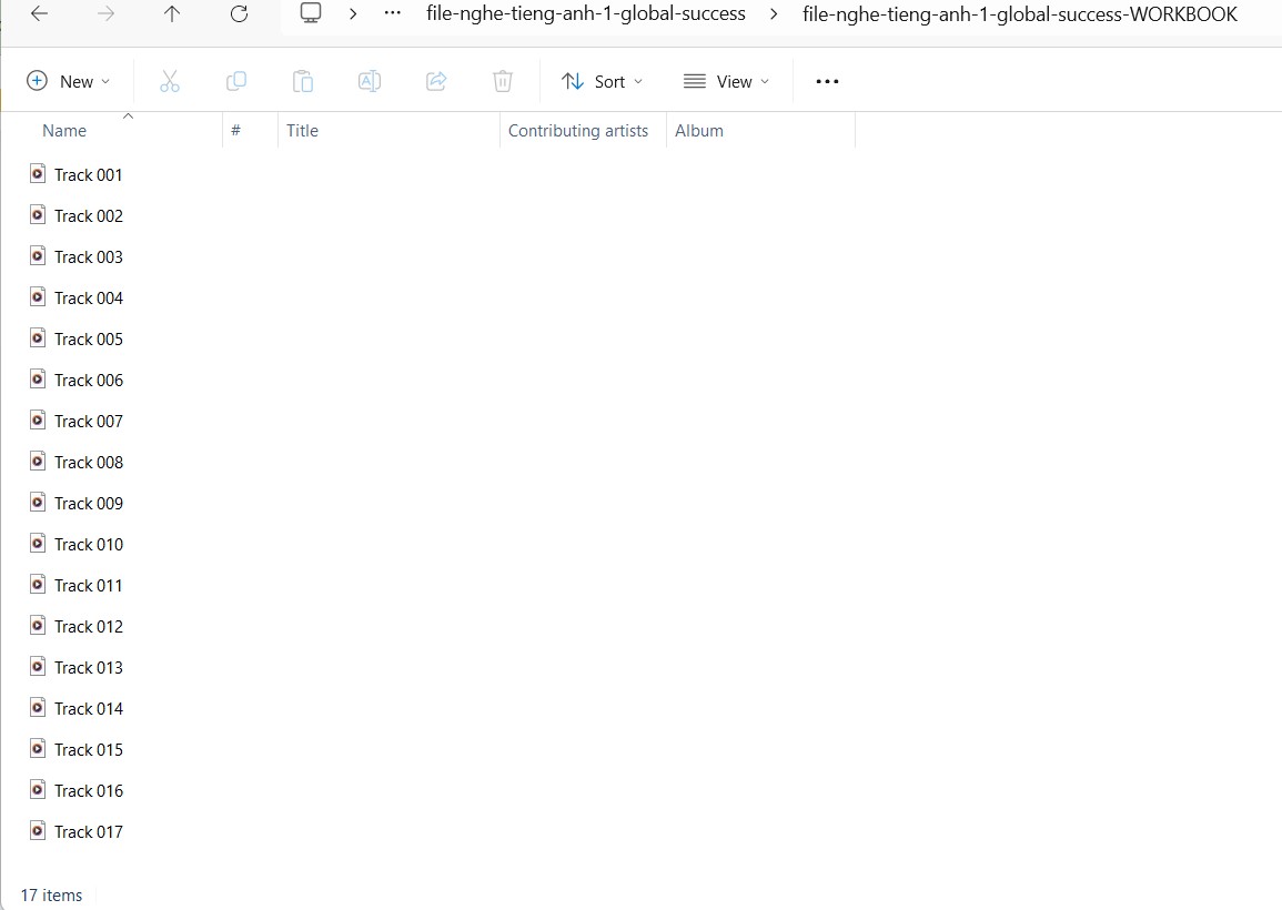 File nghe tiếng Anh 1 Global Success