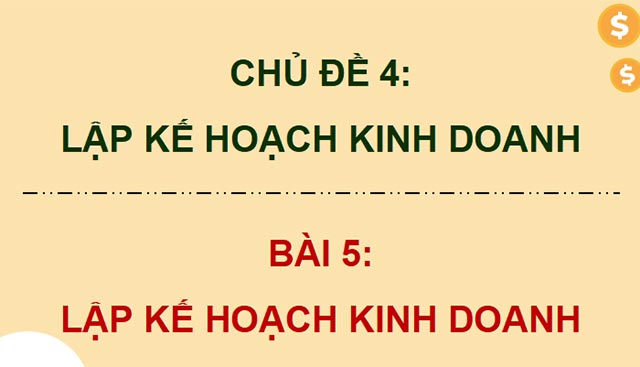 Lập kế hoạch kinh doanh