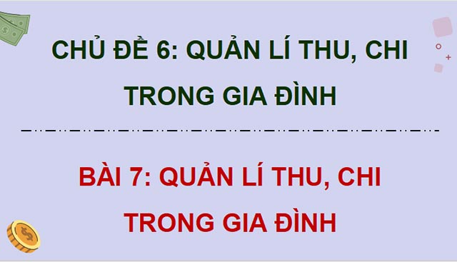 Quản lí thu chi trong gia đình