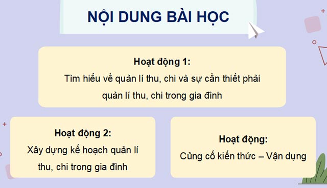 Quản lí thu chi trong gia đình