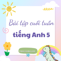 Bài tập cuối tuần tiếng Anh lớp 5 Global Success Tuần 5