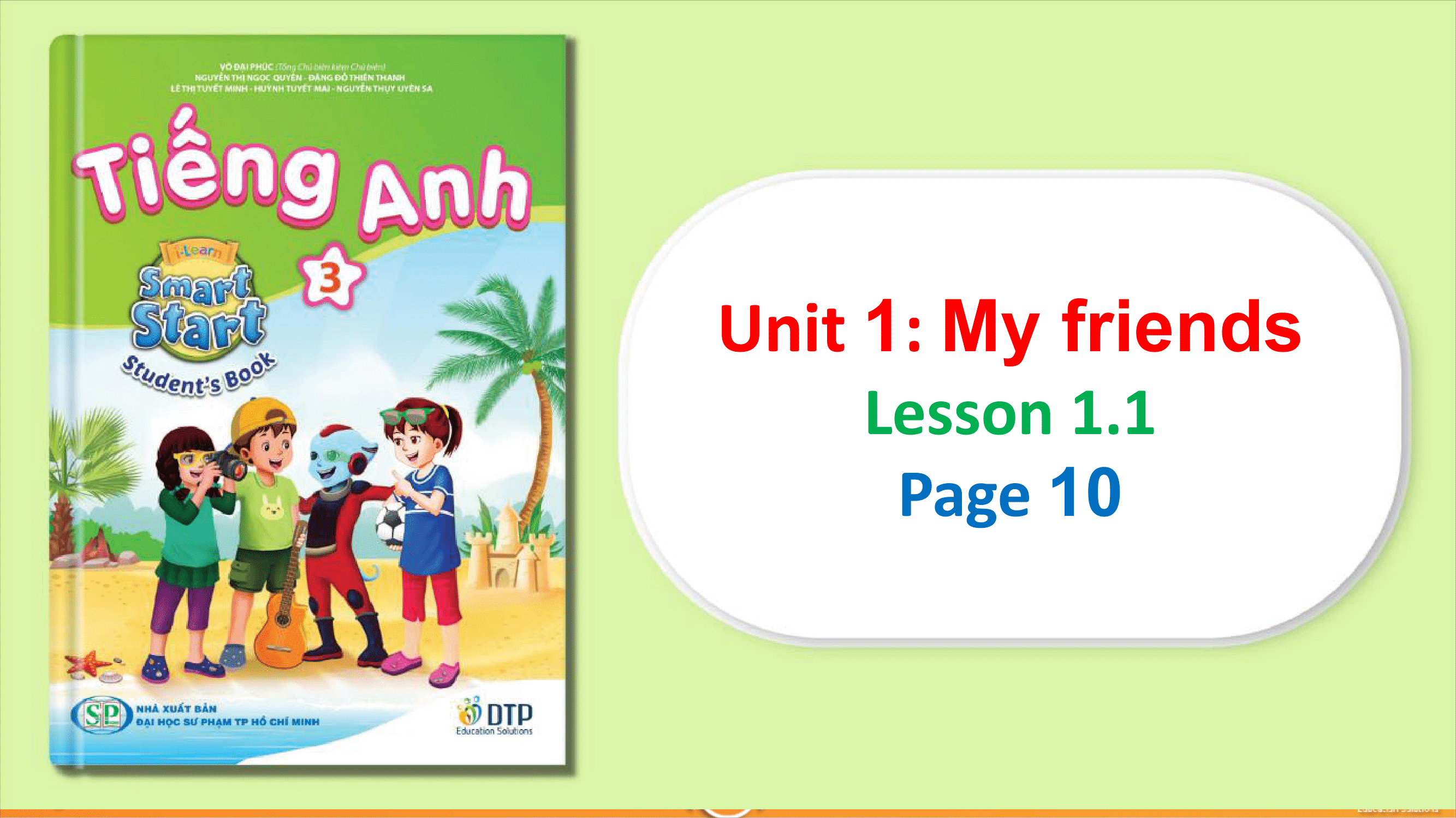 Bài giảng điện tử tiếng Anh 3 i-Learn Smart Start Unit 1
