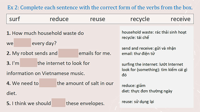 PowerPoint Tiếng Anh 6 Review 4: Language