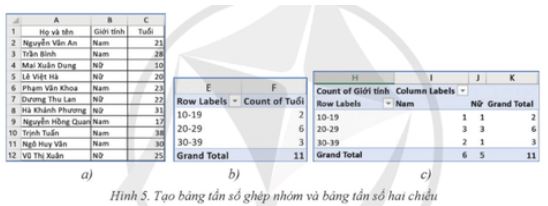 Giải Chuyên đề Tin học 12 Cánh diều bài 3: Dùng bảng pivot để phân tích thống kê