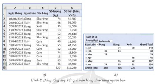 Giải Chuyên đề Tin học 12 Cánh diều bài 3: Dùng bảng pivot để phân tích thống kê