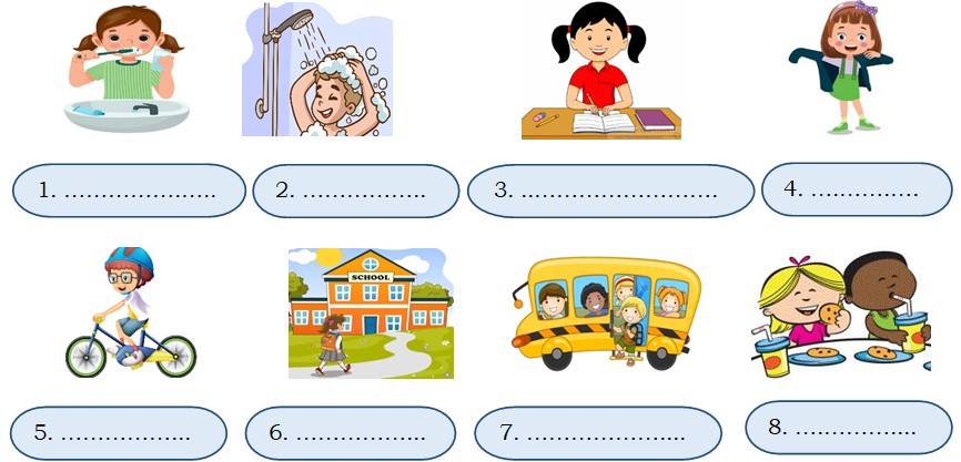 Từ vựng Tiếng Anh lớp 5 Unit 1 Jim’s day