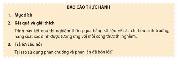 Giải Chuyên đề Sinh học 11 Kết nối tri thức bài 3