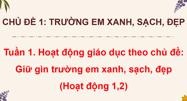Hoạt động trải nghiệm 4 sách Cánh diều