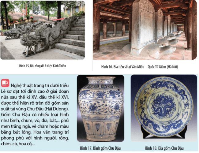 Giải Chuyên đề Lịch sử 11 Cánh diều: Nghệ thuật thời Lê sơ và thời Mạc