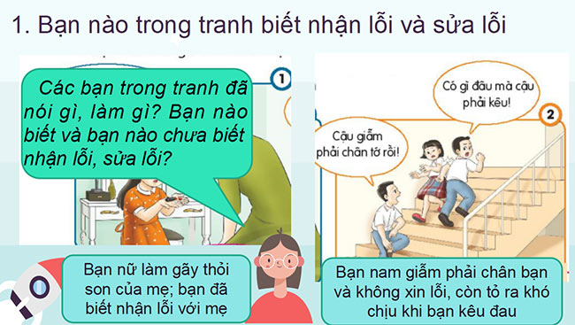 PowerPoint Đạo đức 2 Bài 2: Nhận lỗi và sửa lỗi