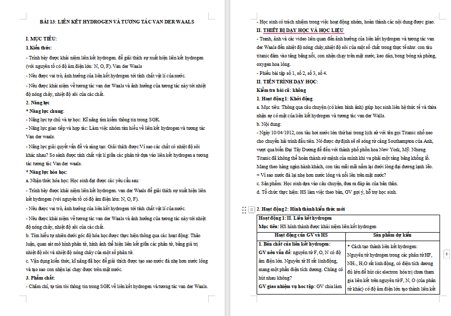 giáo án PowerPoint Hóa học 10 KNTT Bài 13