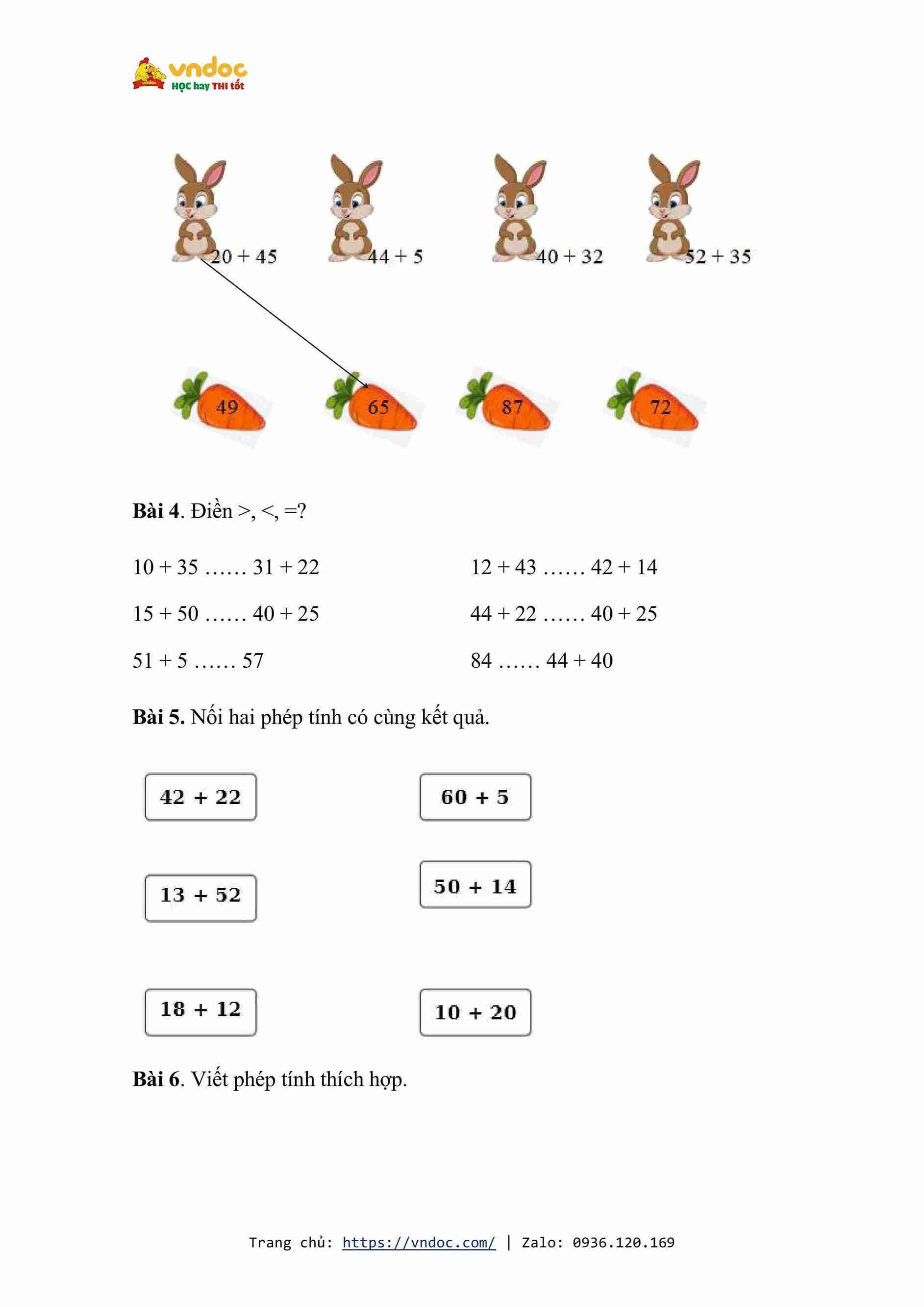 Bài tập cuối tuần môn Toán lớp 1