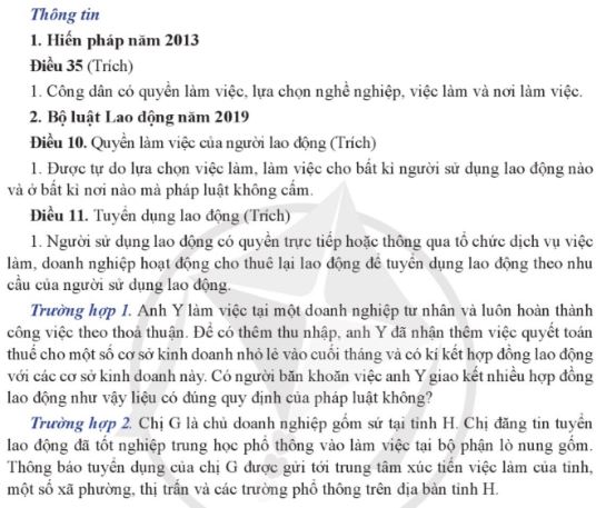 Giải Chuyên đề Kinh tế Pháp luật 11 Cánh diều bài 3