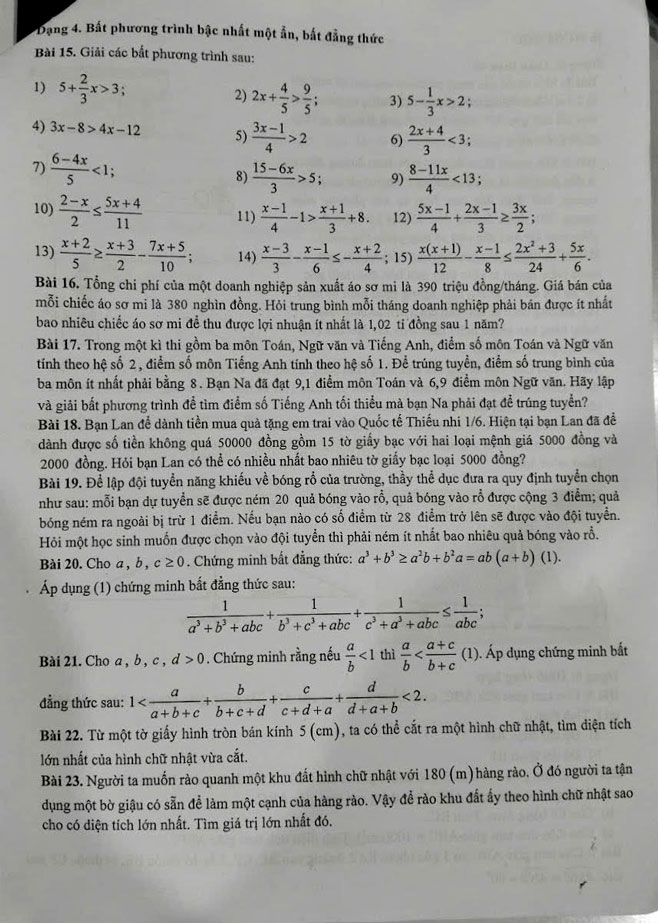 Đề cương ôn tập giữa kì I Toán 9 trường THCS Đoàn Thị Điểm năm 2025-2026