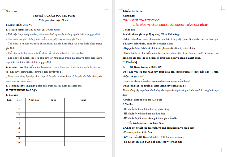 Trách nhiệm với gia đình