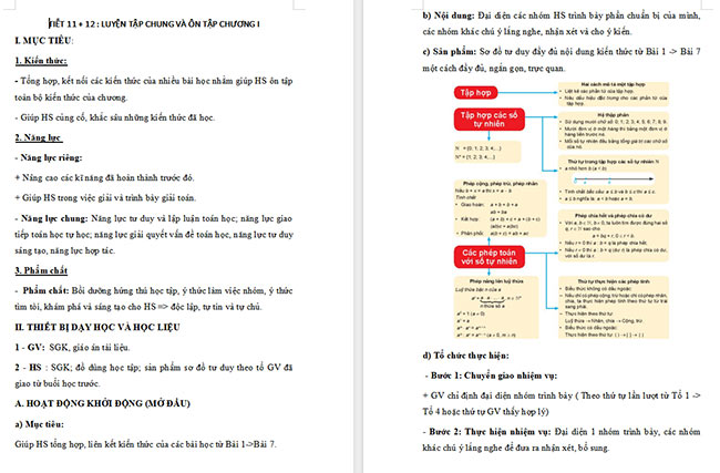 Giáo án Toán 6: Luyện tập chung trang 27