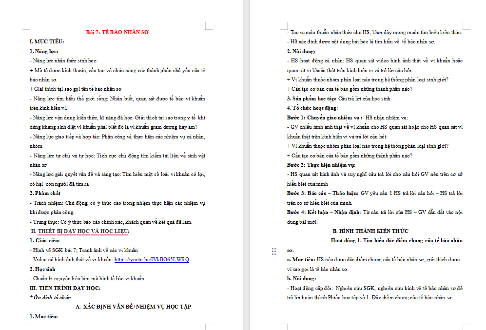 PowerPoint Sinh học 10 Kết nối Bài 7