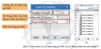 Giải Chuyên đề Tin học 11 Cánh diều bài 3: Tạo ảnh động từ hiệu ứng gió thổi