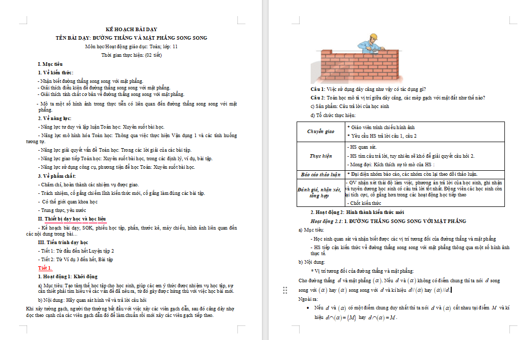 Giáo án PowerPoint Toán 11 Bài 12