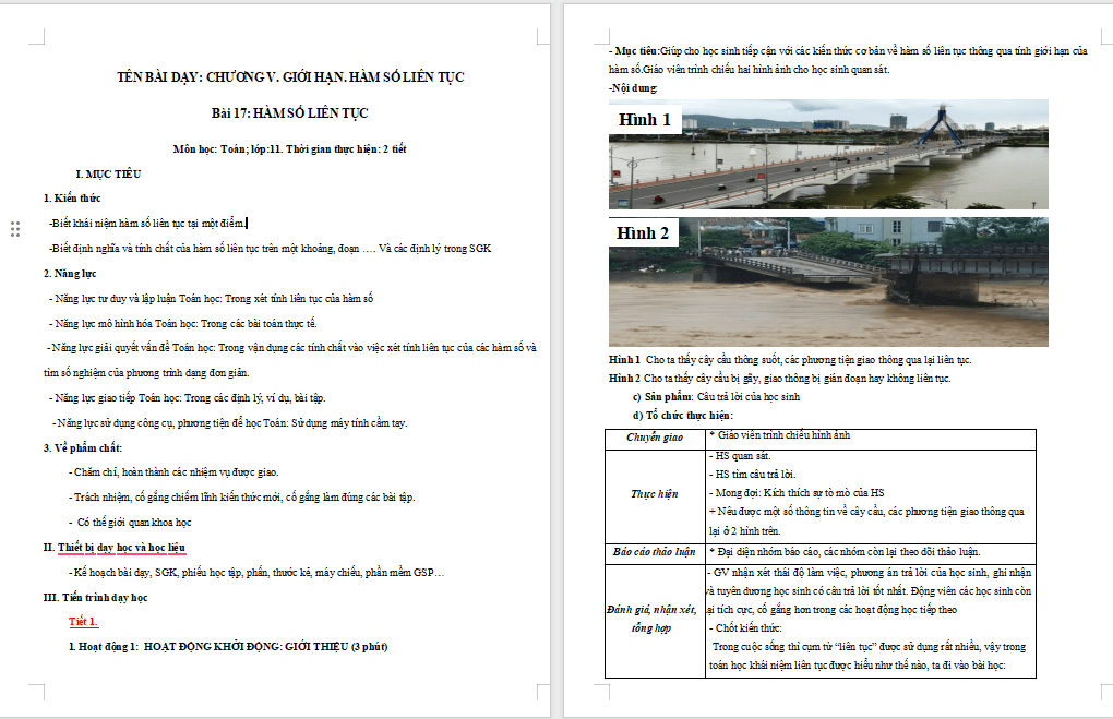 Giáo án PowerPoint Toán 11 Bài 17