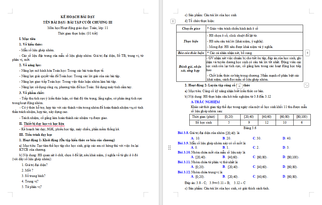 Giáo án PowerPoint Toán 11 Bài 9