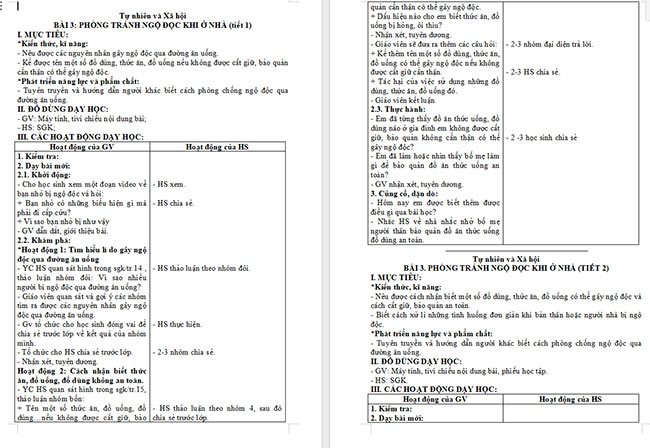 Giáo án Tự nhiên và xã hội 2 Bài 3