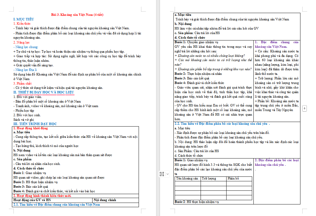 Giáo án Địa lí 8 Bài 3 Kết nối tiri thức
