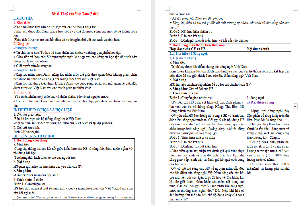 Giáo án Địa lí 8 Bài 6 Kết nối tiri thức