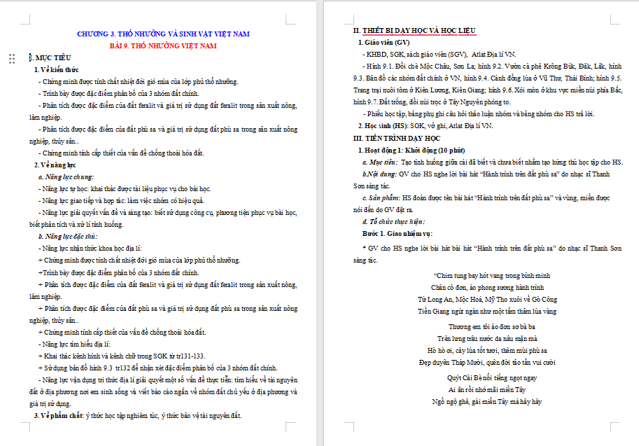 Giáo án Địa lí 8 Bài 9 Kết nối tiri thức