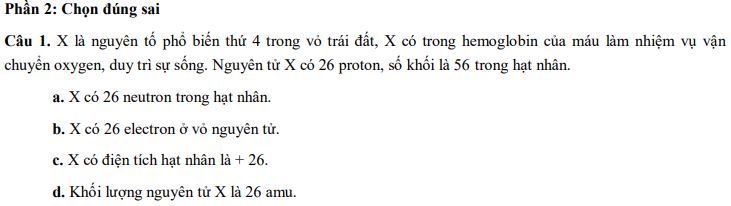 Đề thi giữa học kì 1 Hóa 10 Cánh diều