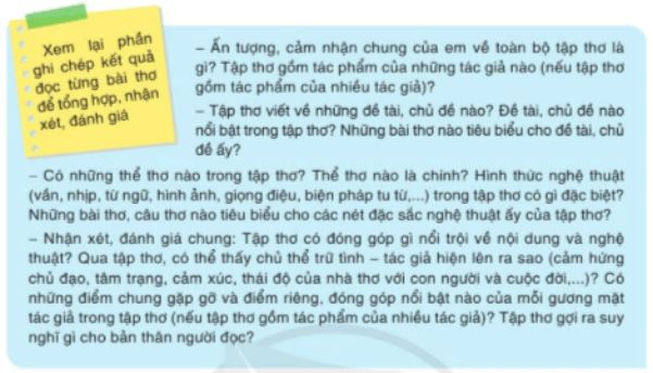 Soạn Chuyên đề Ngữ văn 10 Cánh diều phần 1: Phương pháp đọc một tập thơ, tập truyện ngắn hoặc một tiểu thuyết