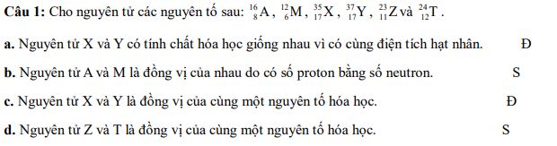 Bộ đề thi giữa kì 1 Hóa 10 Chân trời sáng tạo - Số 1