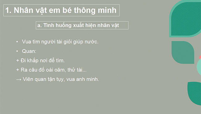 PowerPoint Ngữ văn 6 Bài 2: Em bé thông minh