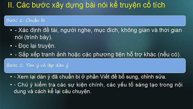 PowerPoint Ngữ văn 6 Bài 2: Nói và nghe Kể lại một truyện cổ tích