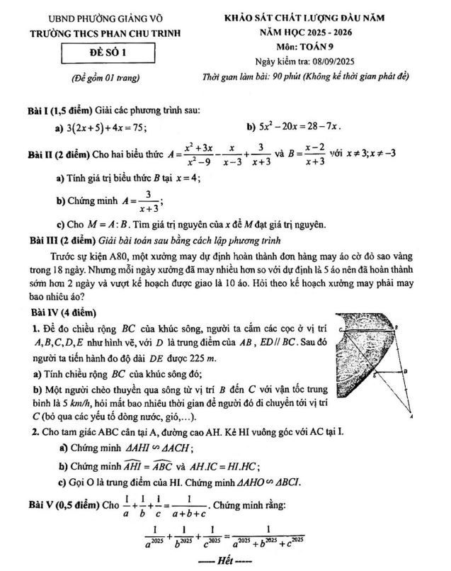 Đề thi HSG Toán 9