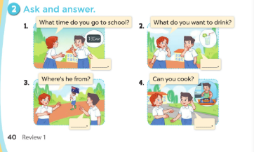 Tiếng Anh lớp 4 Global success Review 1 minh họa 2