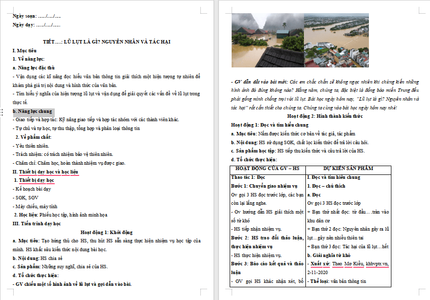 PowerPoint Ngữ văn 8 Bài 3: Lũ lụt là gì? Nguyên nhân và tác hại